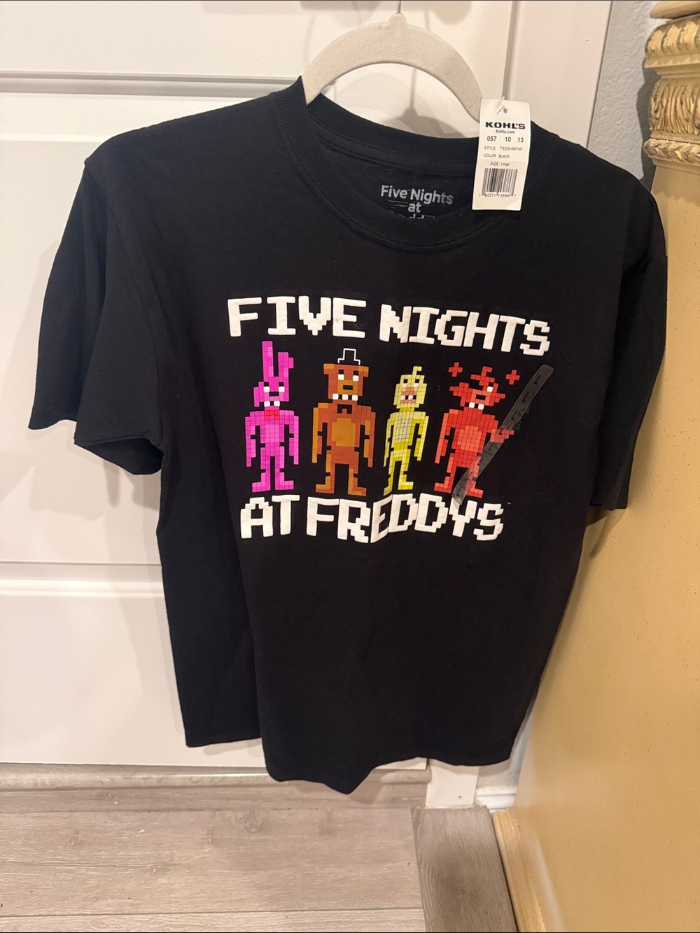 Kohl's Black Five Nights at Freddy's Pixel Character Tee